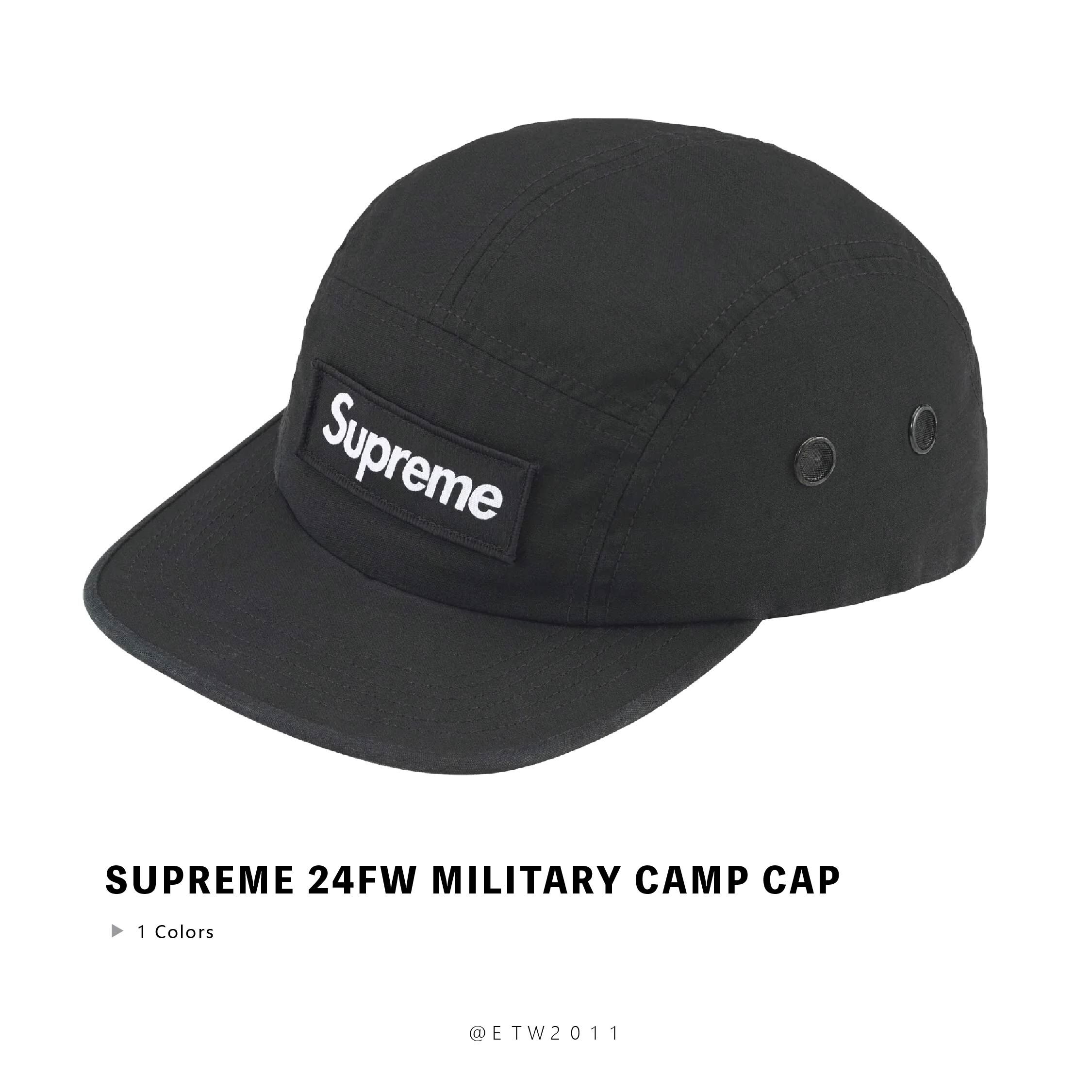 ☆ETW☆【EASY TO WEAR】SUPREME 24FW Military Camp Cap 五分割 老帽 棒球帽