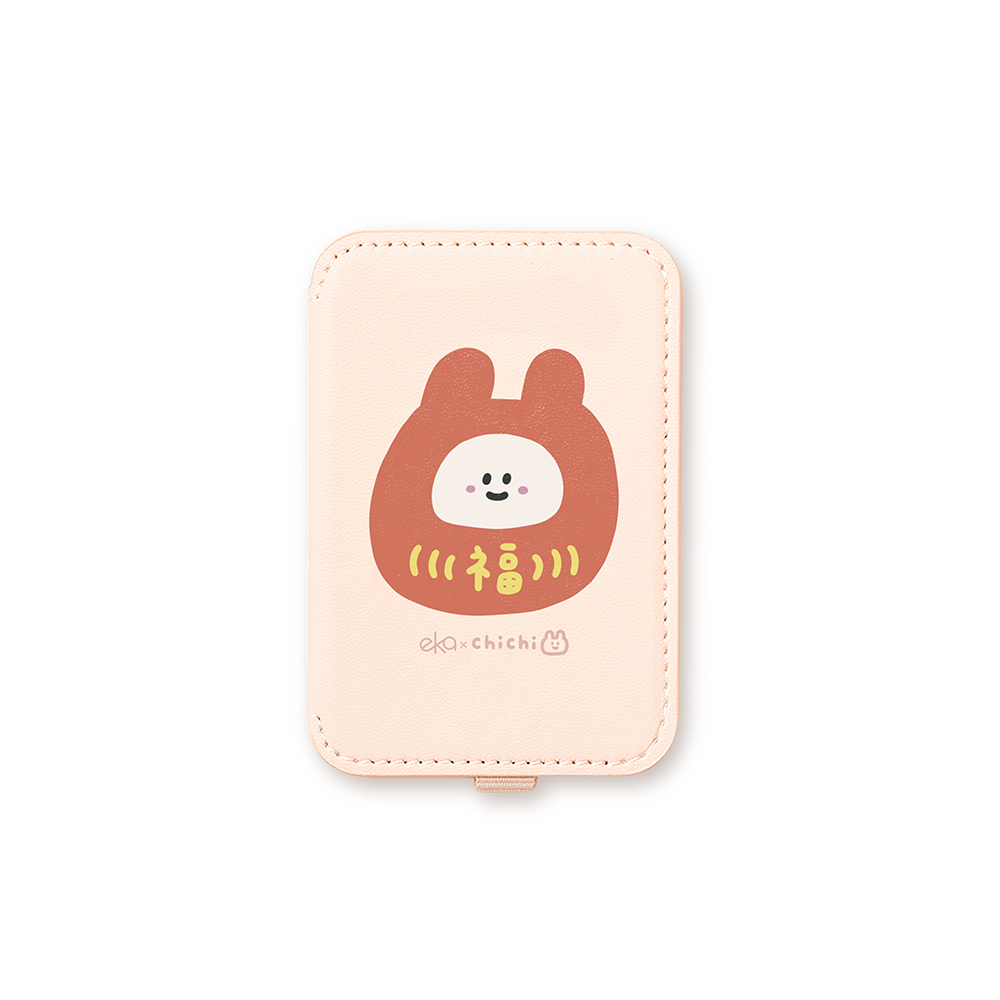 【ekax x 87小兔】磁吸防丟手機卡夾-福氣達摩