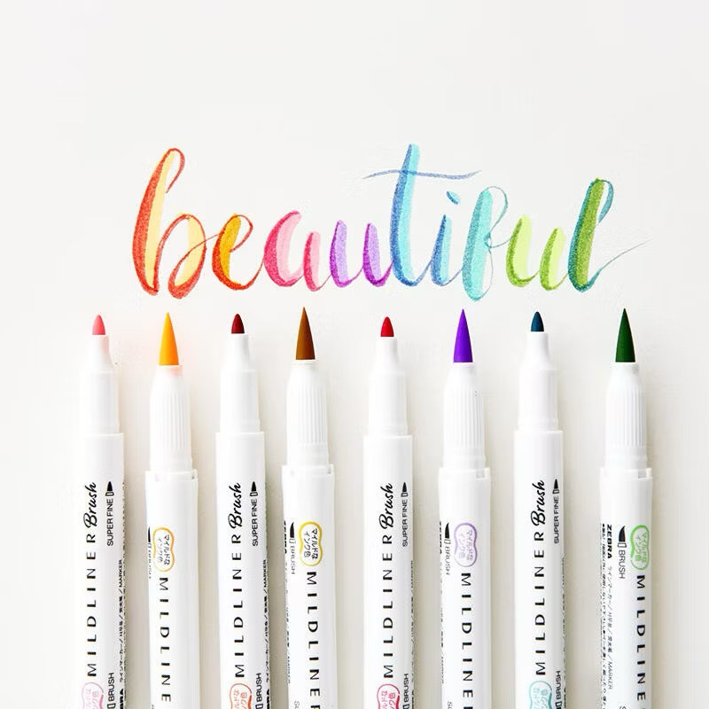MILDLINER Brush 雙頭淡彩螢光筆 軟筆 (單支) - ZEBRA