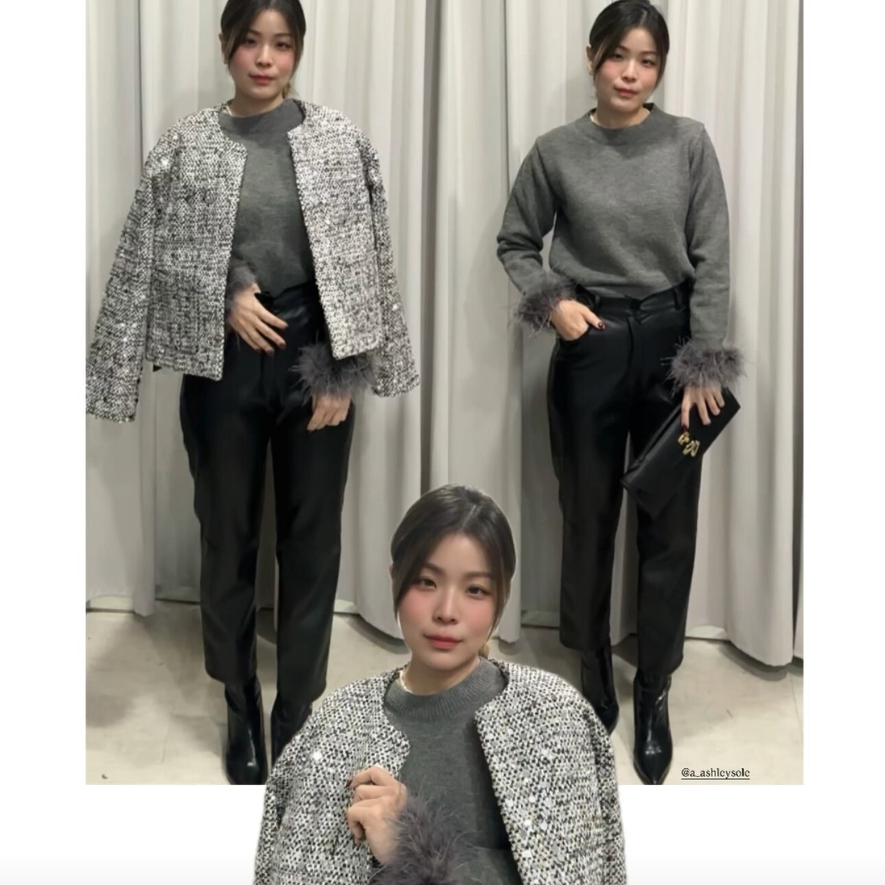 GD既視感👑銀白高雅 粗花泥亮片外套