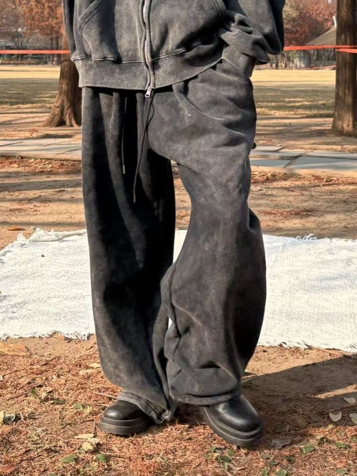 洗水淨色運動褲(抓毛底) TAC-0403P