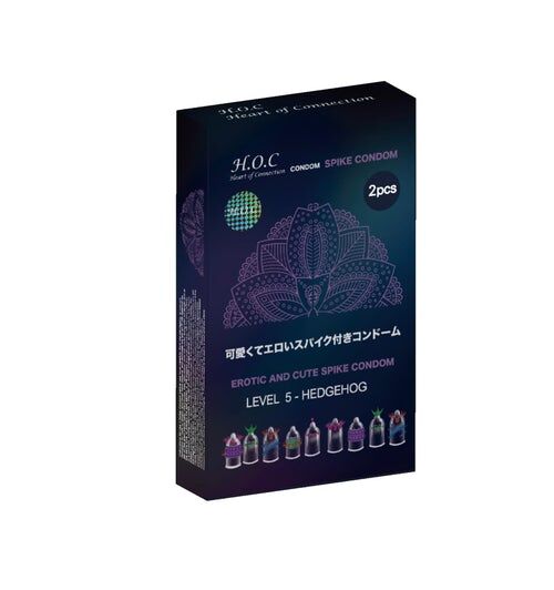 HOC Spike 刺激型安全套 Level 5 火爆刺蝟（2片裝）