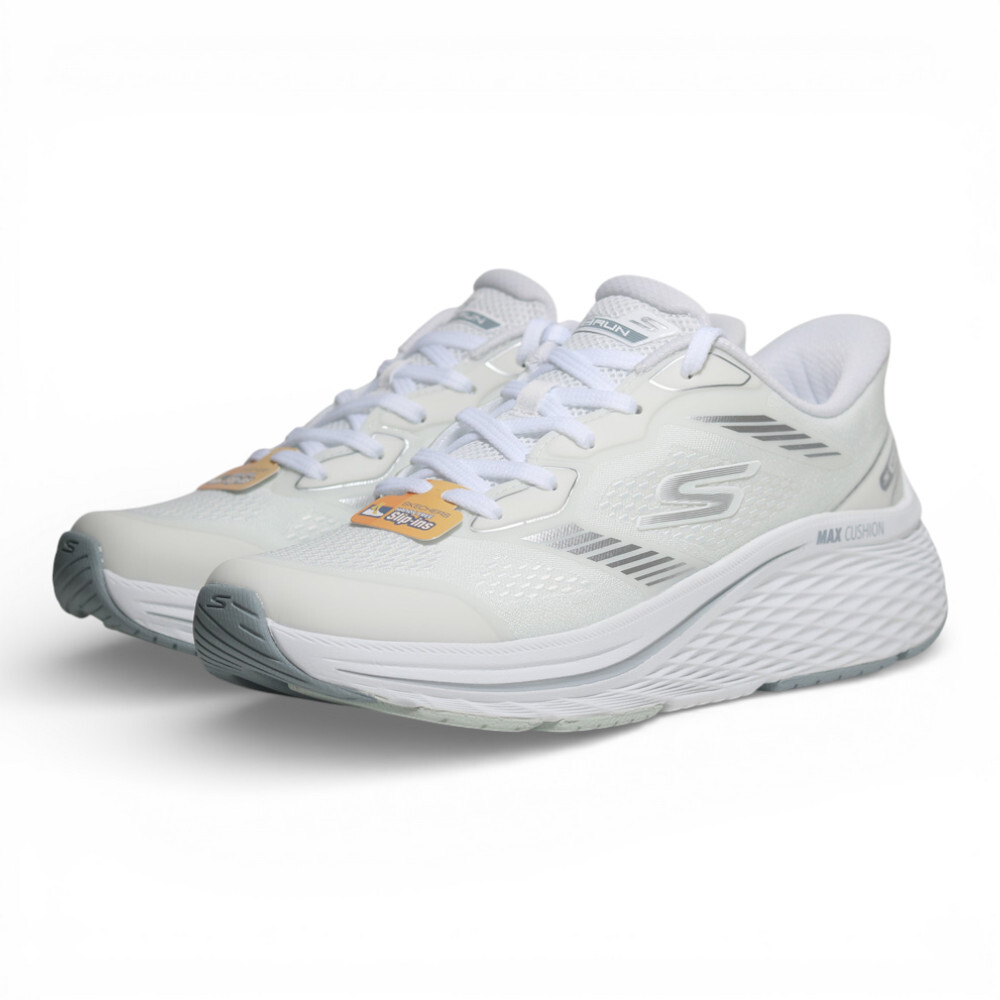 SKECHERS 健走鞋 MAX CUSHIONING 全白 瞬穿 休閒鞋 女 129655WHT