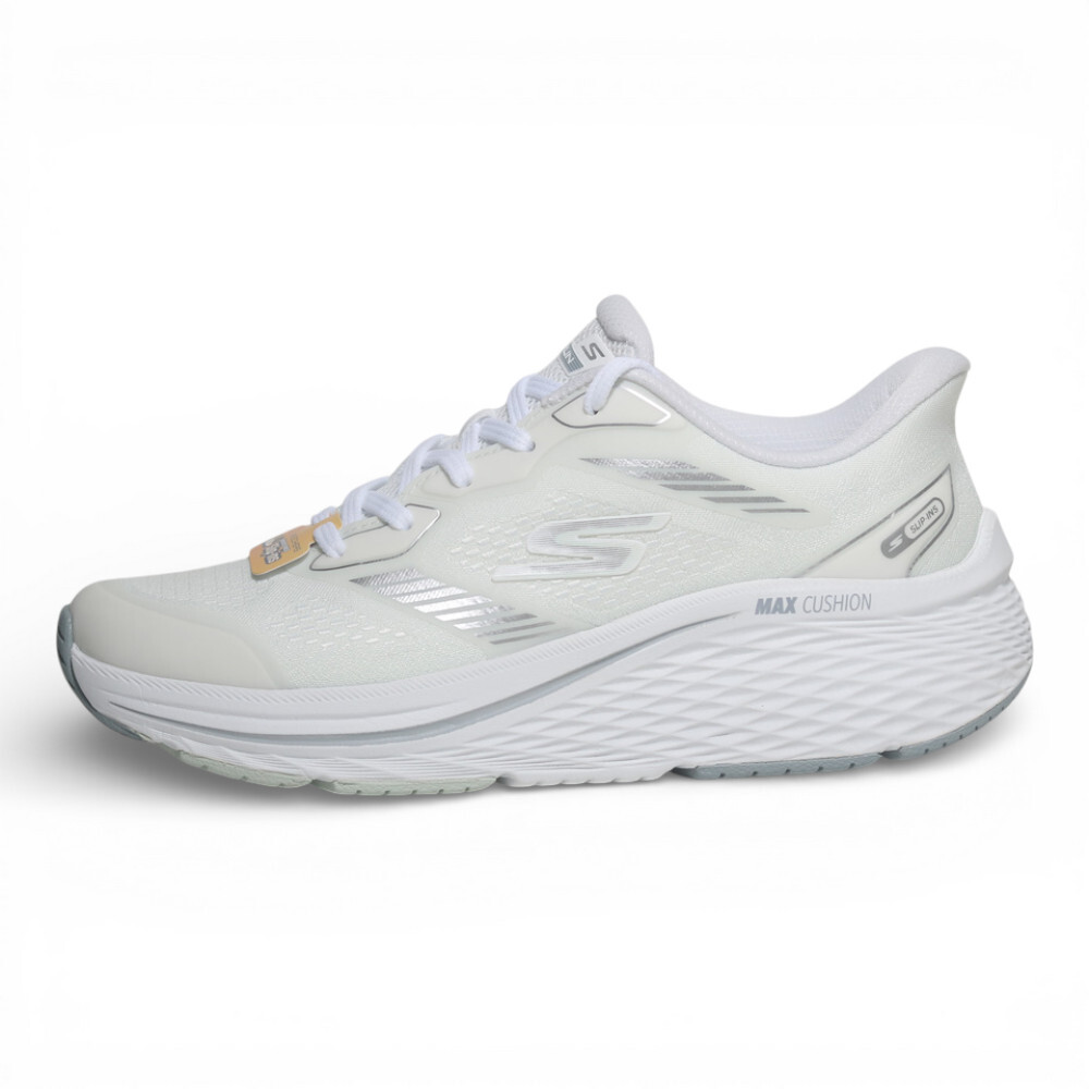 SKECHERS 健走鞋 MAX CUSHIONING 全白 瞬穿 休閒鞋 女 129655WHT