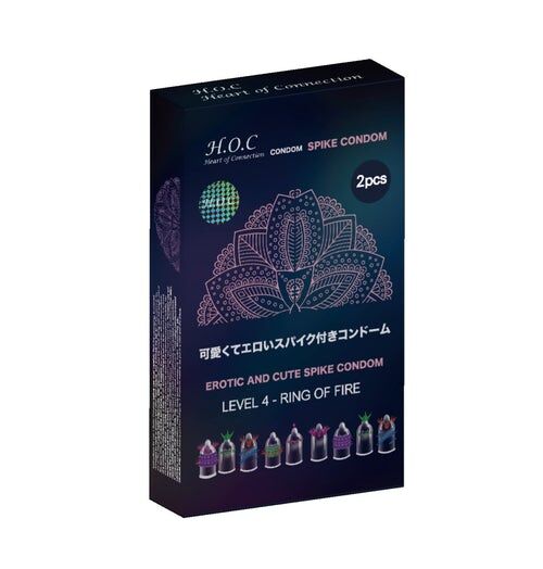 HOC Spike 刺激型安全套 Level 4 火焰之環（2片裝）