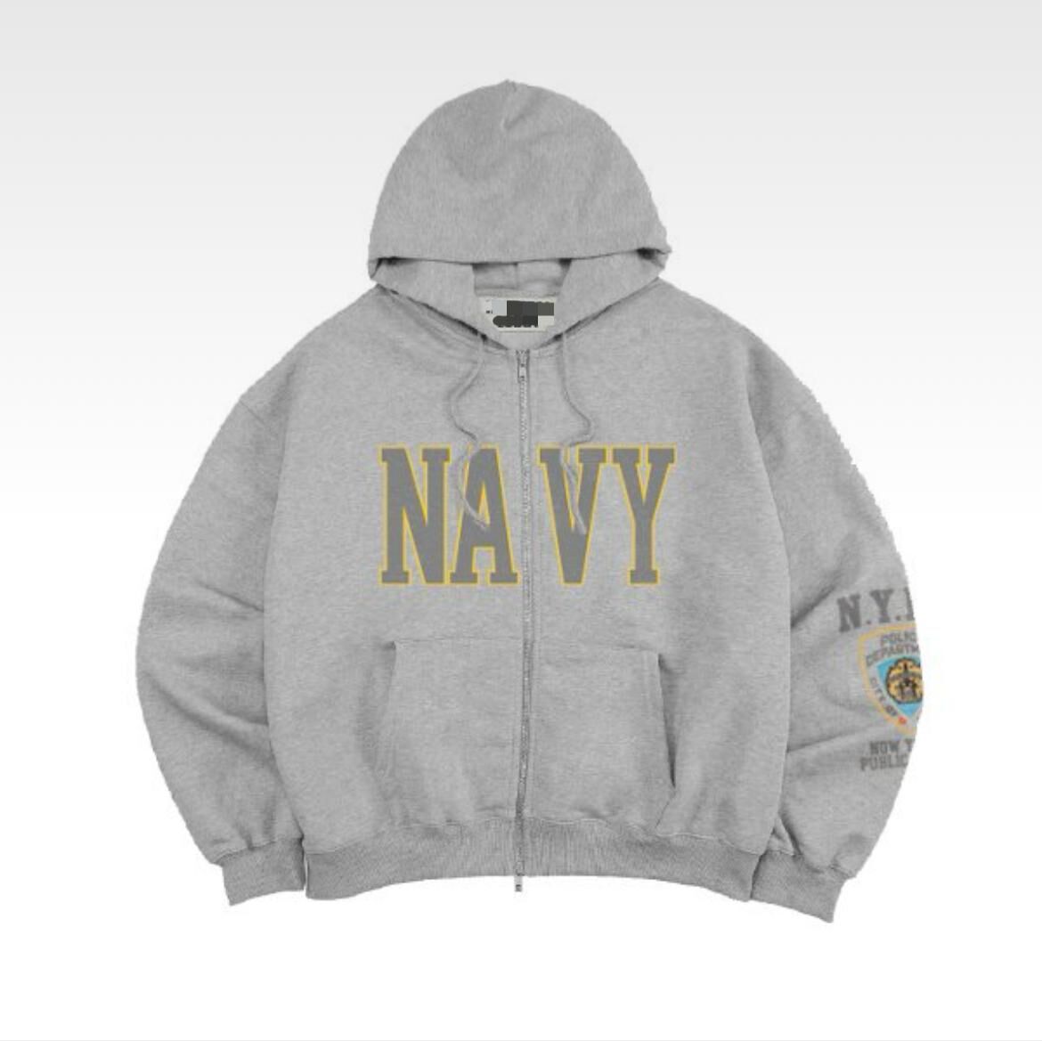 英文字圖案拉鍊外套(薄抓毛底) TAC-0408JK