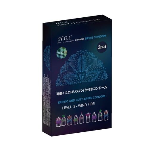 HOC Spike 刺激型安全套 Level 3 風與火之歌（2片裝）