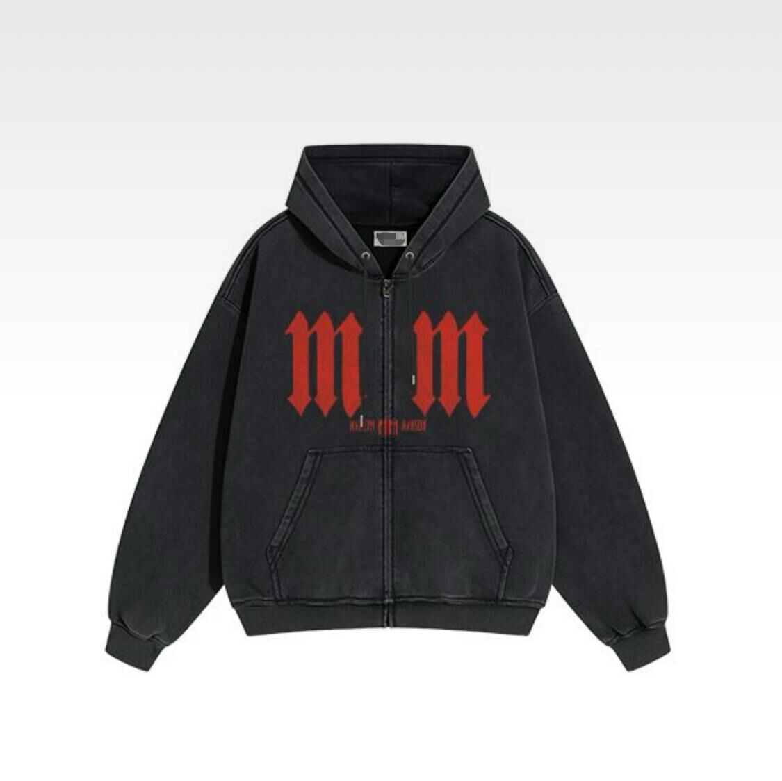 英文字圖案拉鍊外套TAC-0410JK