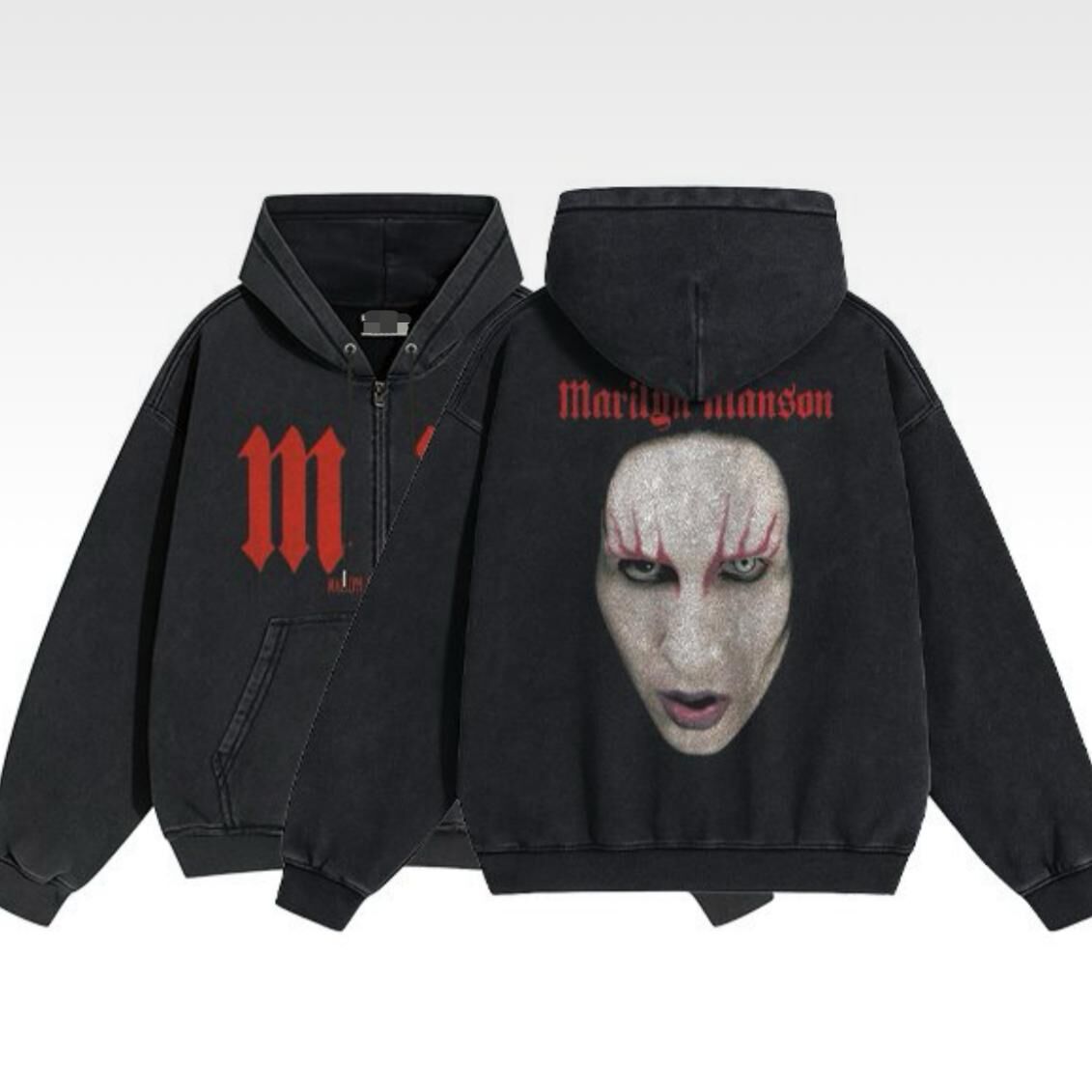 英文字圖案拉鍊外套TAC-0410JK