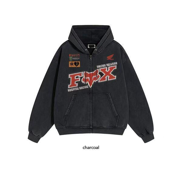 英文字拉鍊外套(薄抓毛底) TAC-0411JK