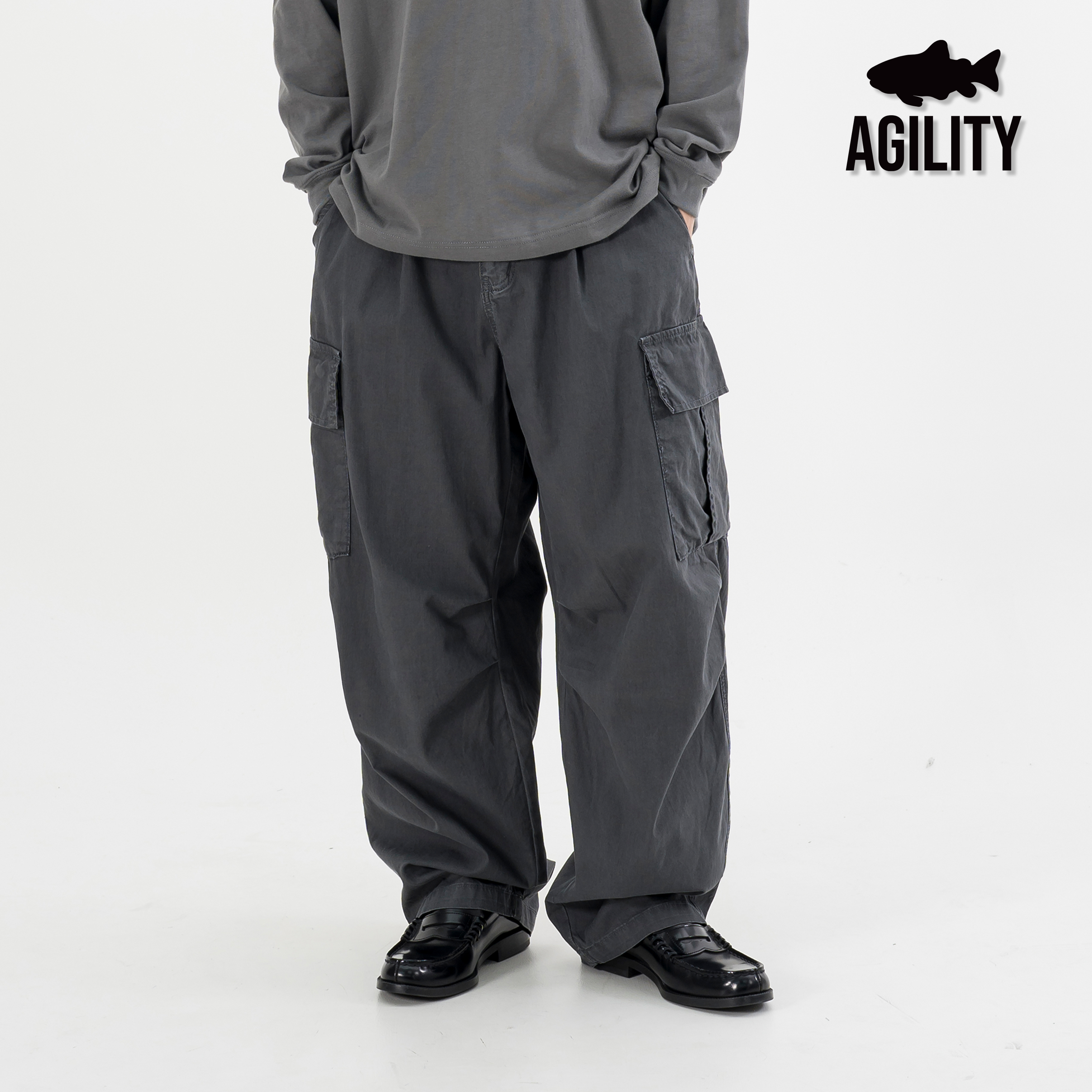 AGILITY Washed Baggy Cargo Pants 水洗 六口袋 軍長褲 [A4W]
