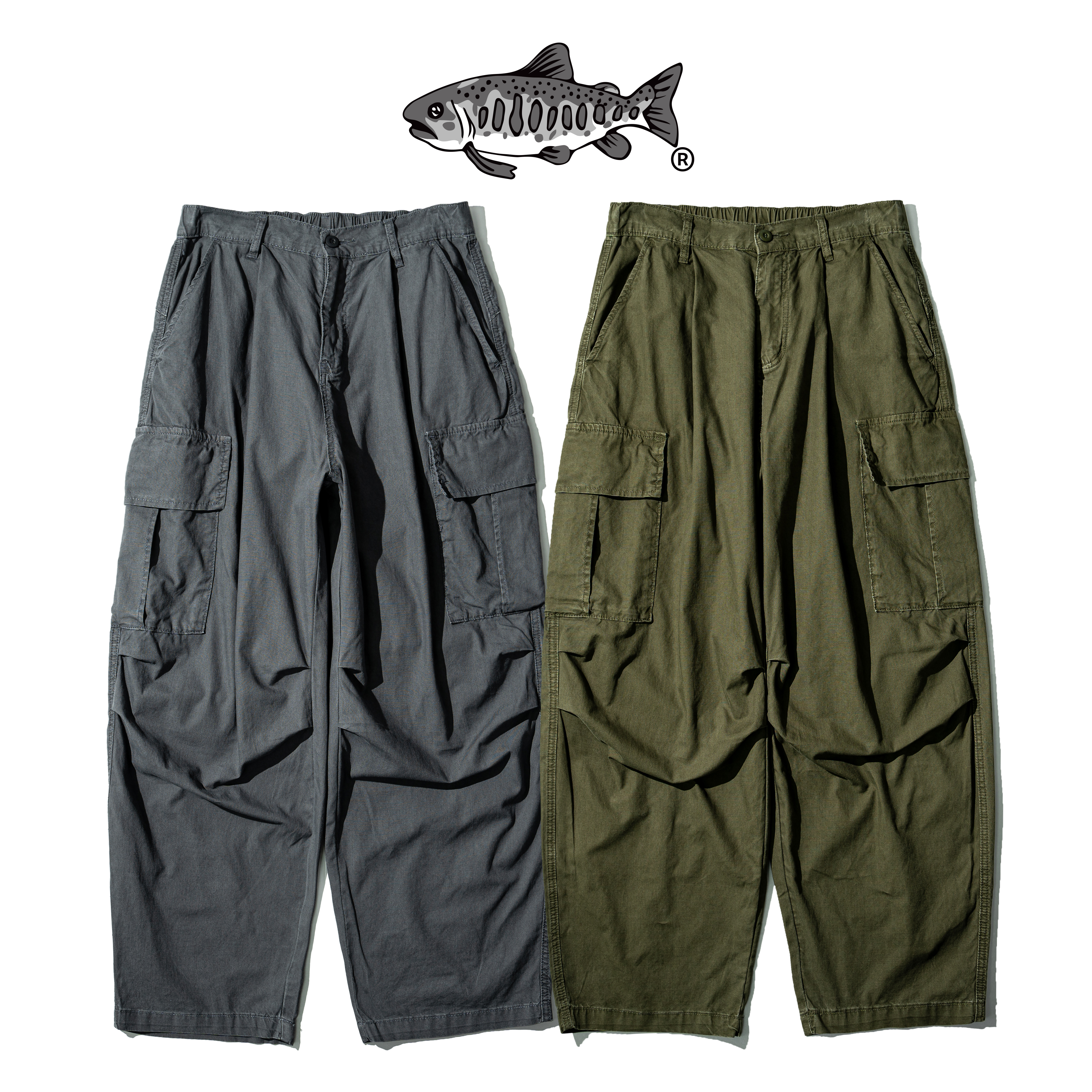 AGILITY Washed Baggy Cargo Pants 水洗 六口袋 軍長褲 [A4W]