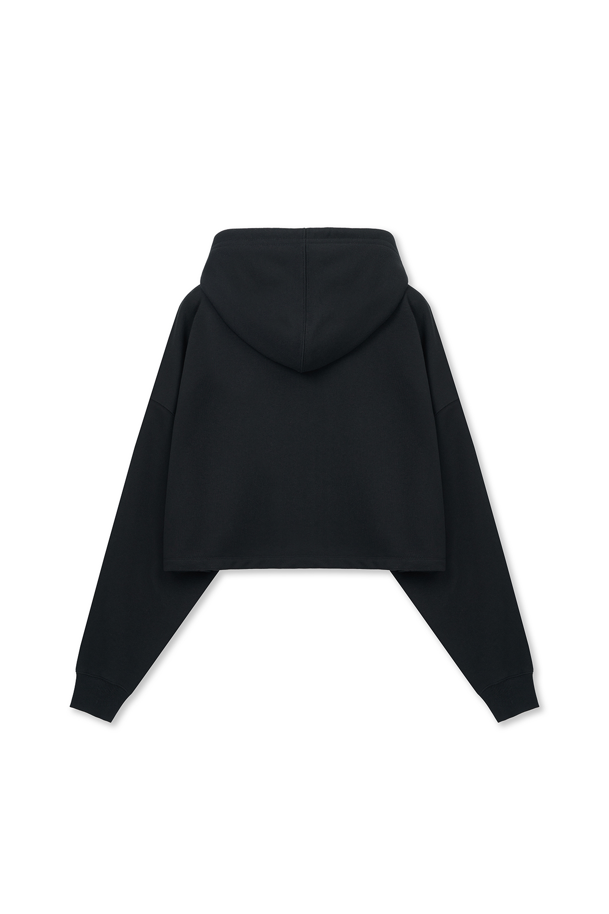 塗鴉LOGO短版連帽拉鍊外套 黑色