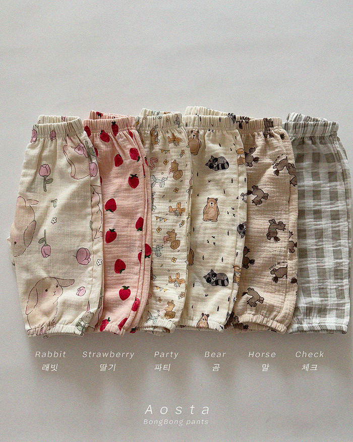 正韓春aosta 六色小童趣日常褲