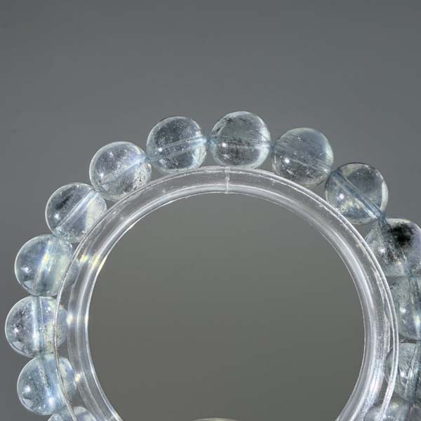 銀爆閃海藍寶手鍊