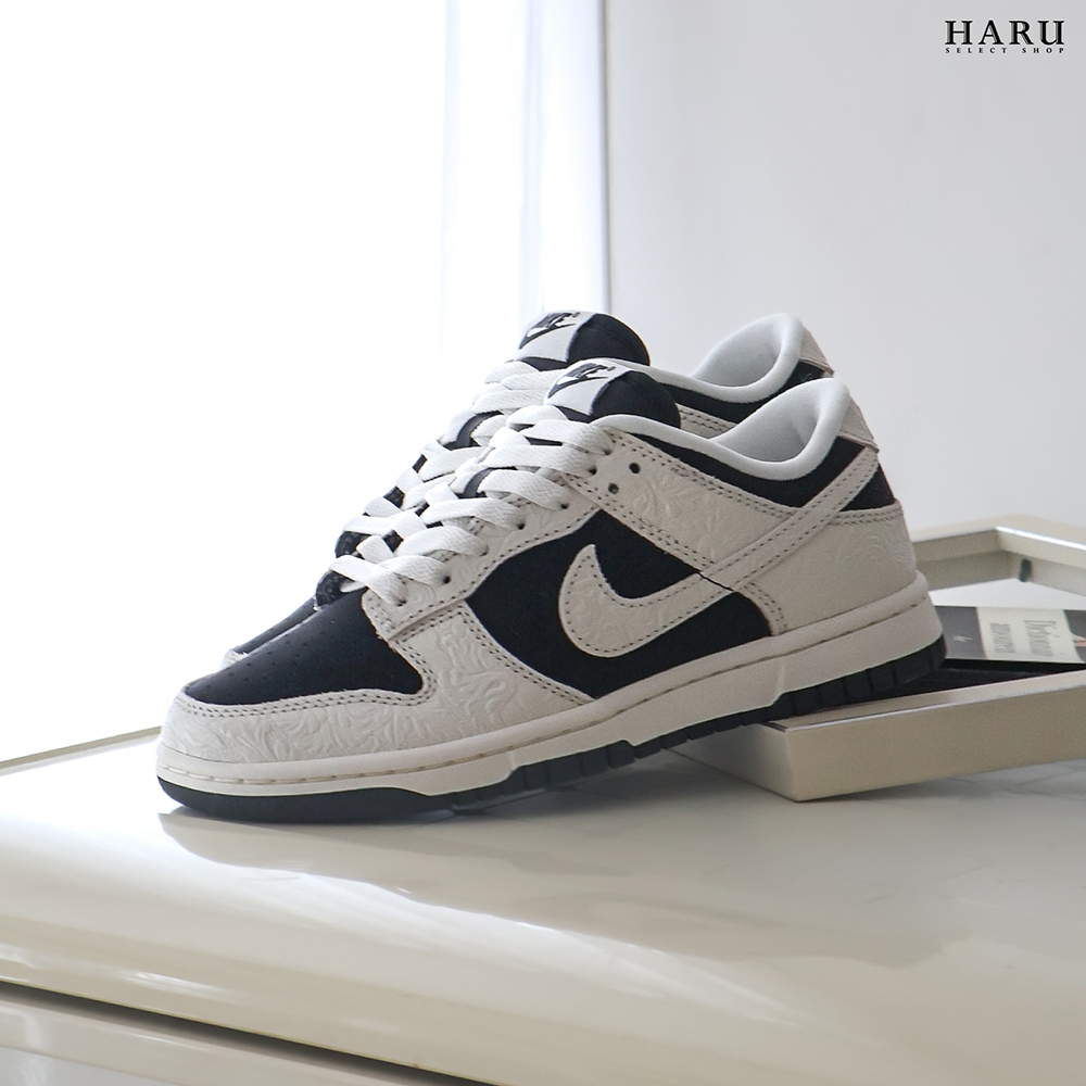 Nike Dunk Low 白黑 麂皮 浮雕 反轉熊貓 黑色白奶油 馬年限定 女休閒鞋 IF3944-001