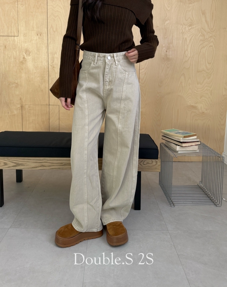 水洗繭型牛仔褲*2色