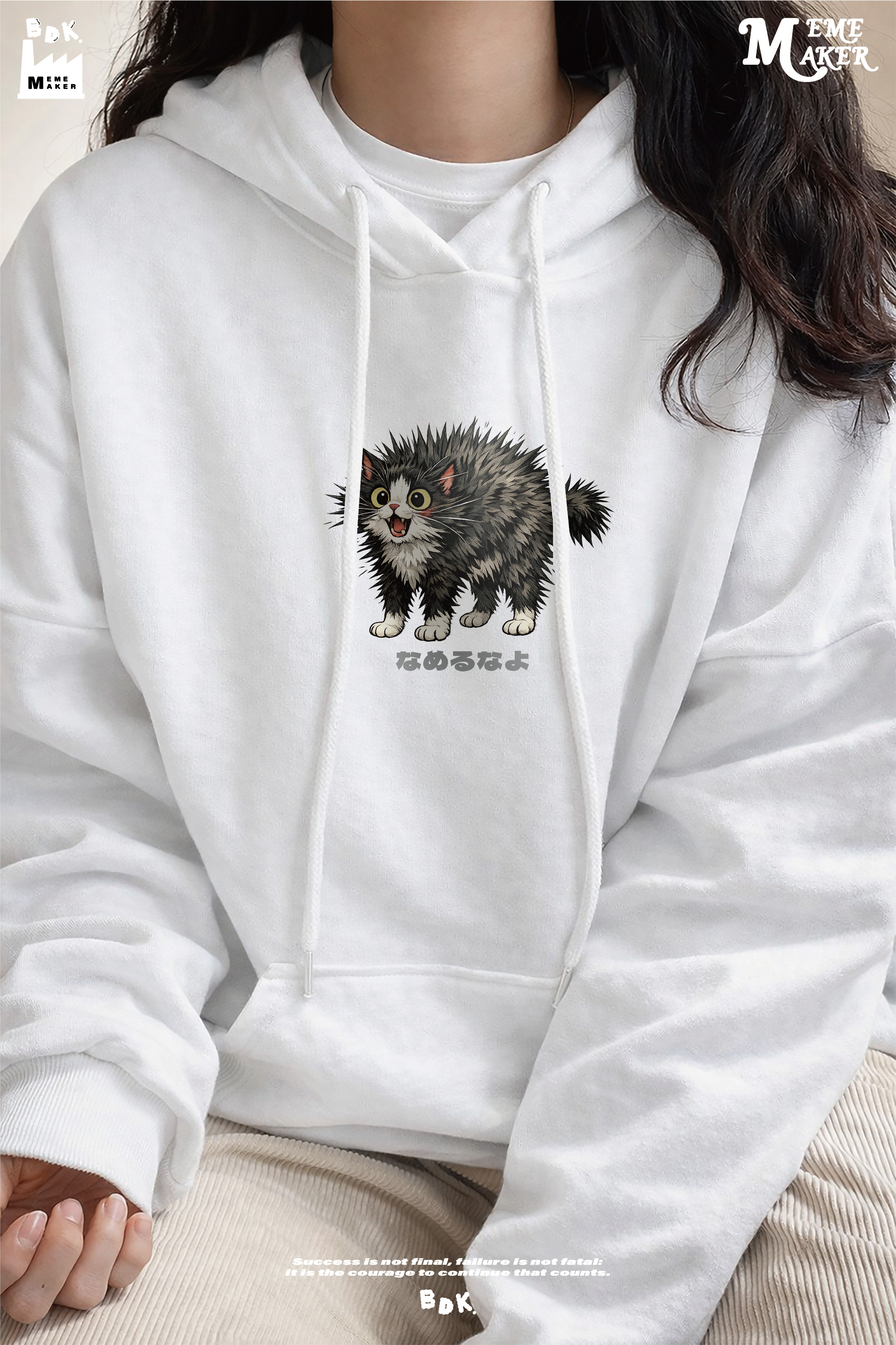 BDK.製造 - なめるなよ炸毛貓貓 - 帽T〈BDK2546〉