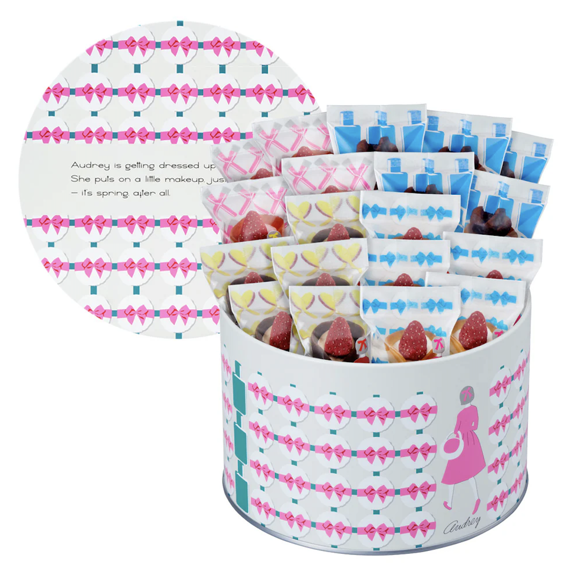 【情人節限定】Audrey 草莓花束餅限定罐