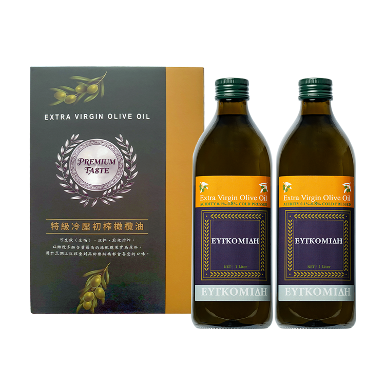 EYTKOMIAH 特級初榨冷壓橄欖油禮盒組 1000mlx2罐