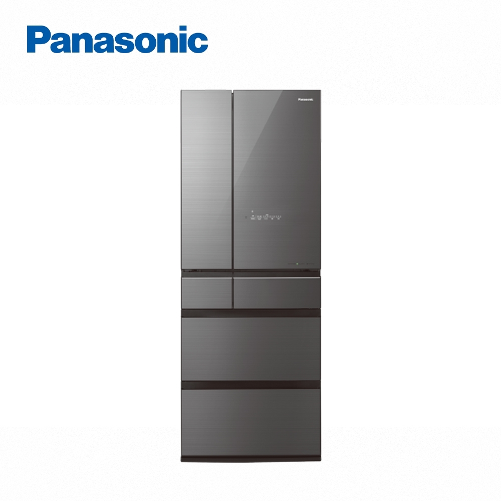 Panasonic 國際牌日製600L 六門變頻電冰箱 玻璃鏡面 含標準安裝與回收舊機 大型配送NR-F601WX (雲霧灰S1)