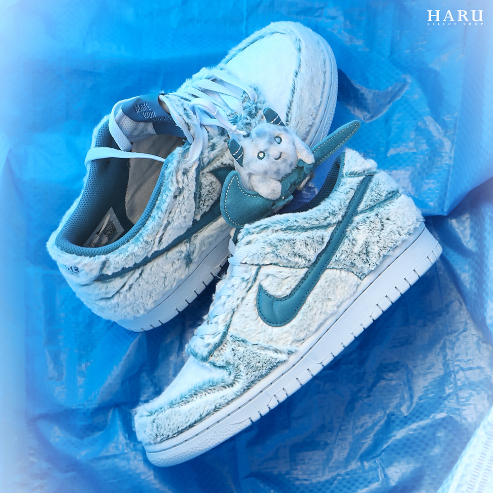 NIKE DUNK LOW GS ''Abominable Snowman'' 大童款 冬季限定 冰藍 雪藍 絨毛雪怪 雪人 吊飾 休閒鞋 IM7171-301