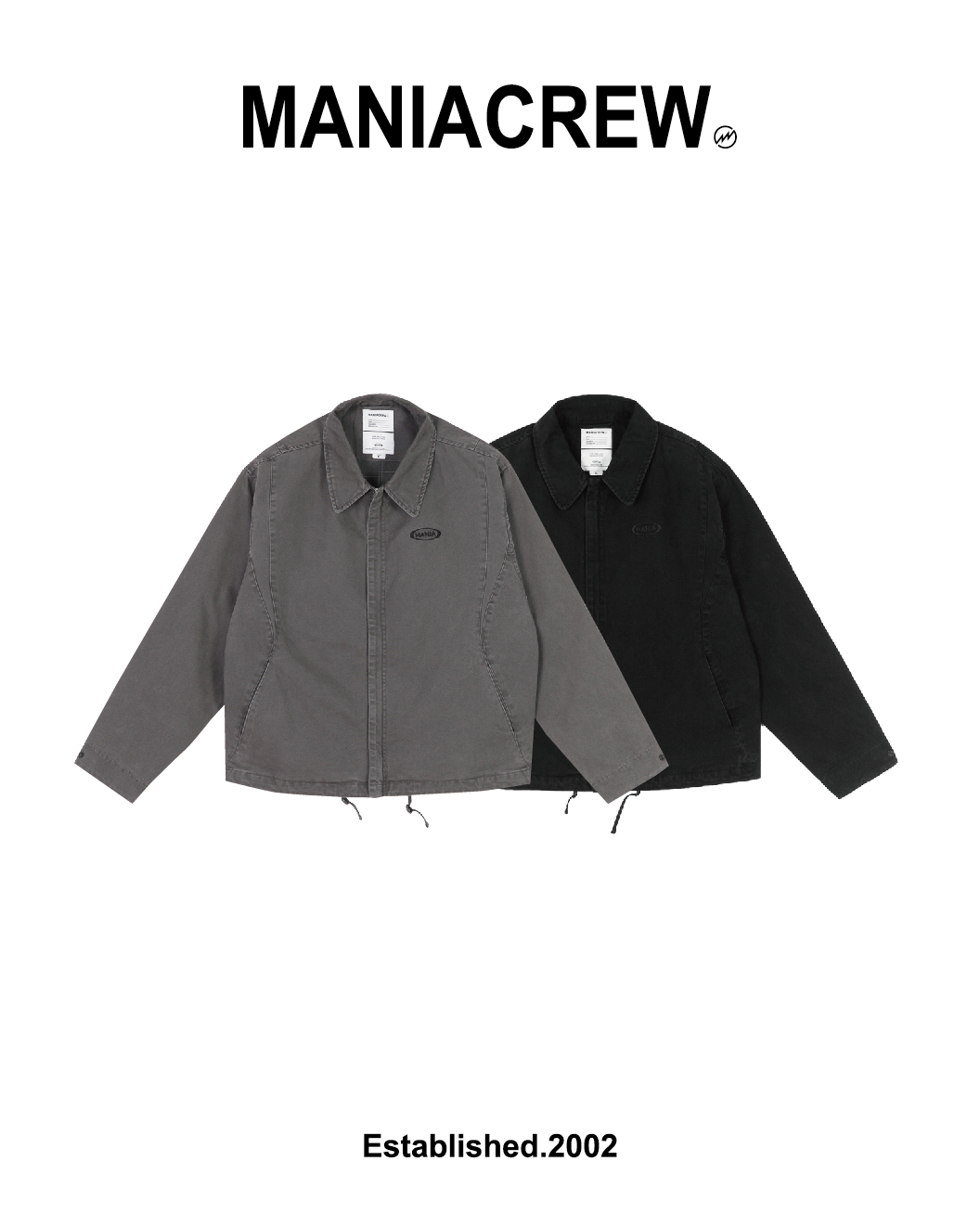 MANIA 酵石洗舊底特律夾克外套 黑/灰 25 A/W Detroit Jacket