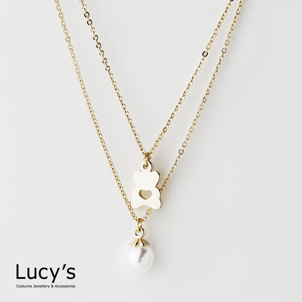 珍愛小熊 雙層項鍊 (二色) (126201/126202)