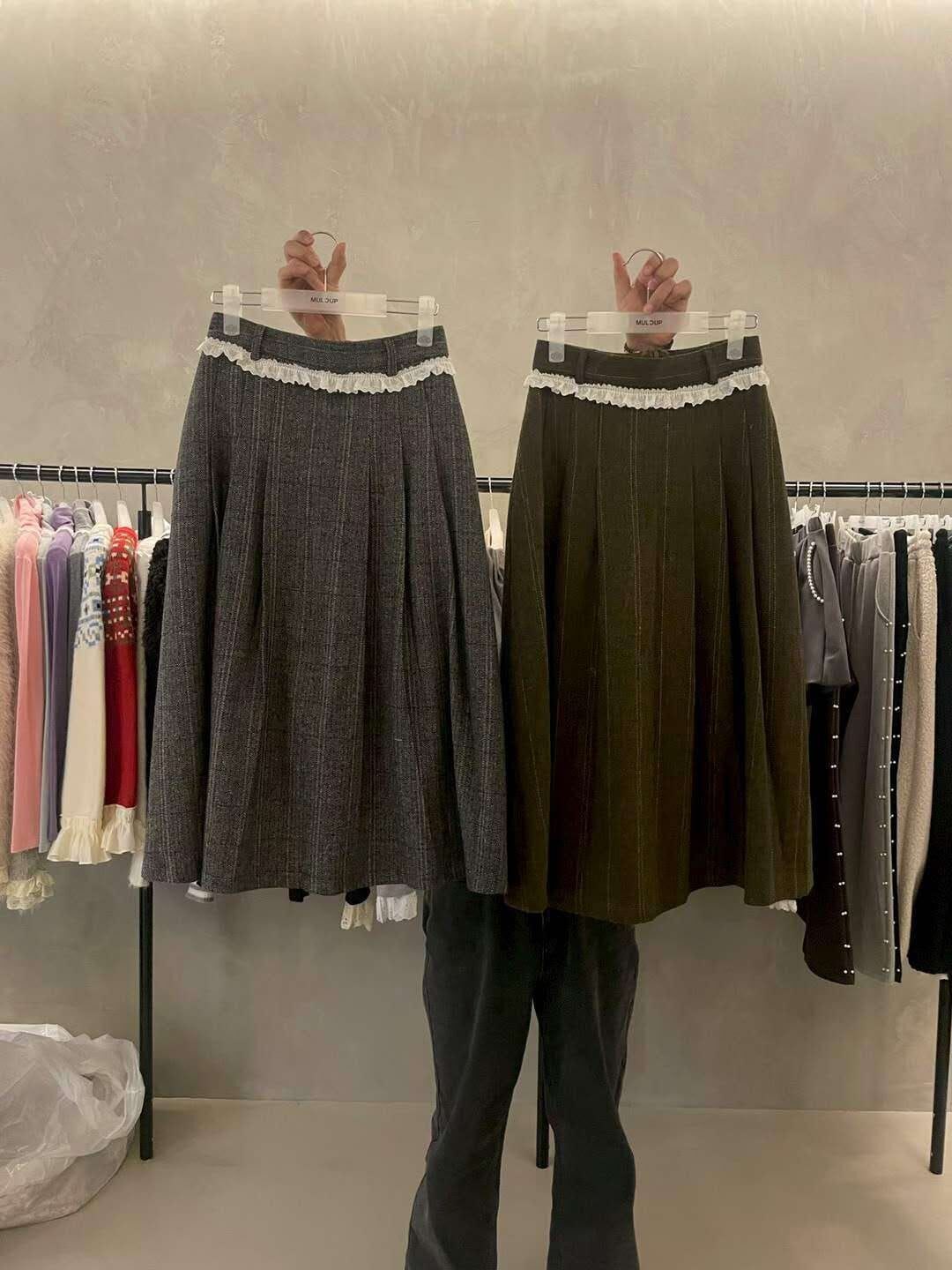 MP5454 小蕾絲百褶長裙 *特價* (優惠碼同充值購物金不適用)