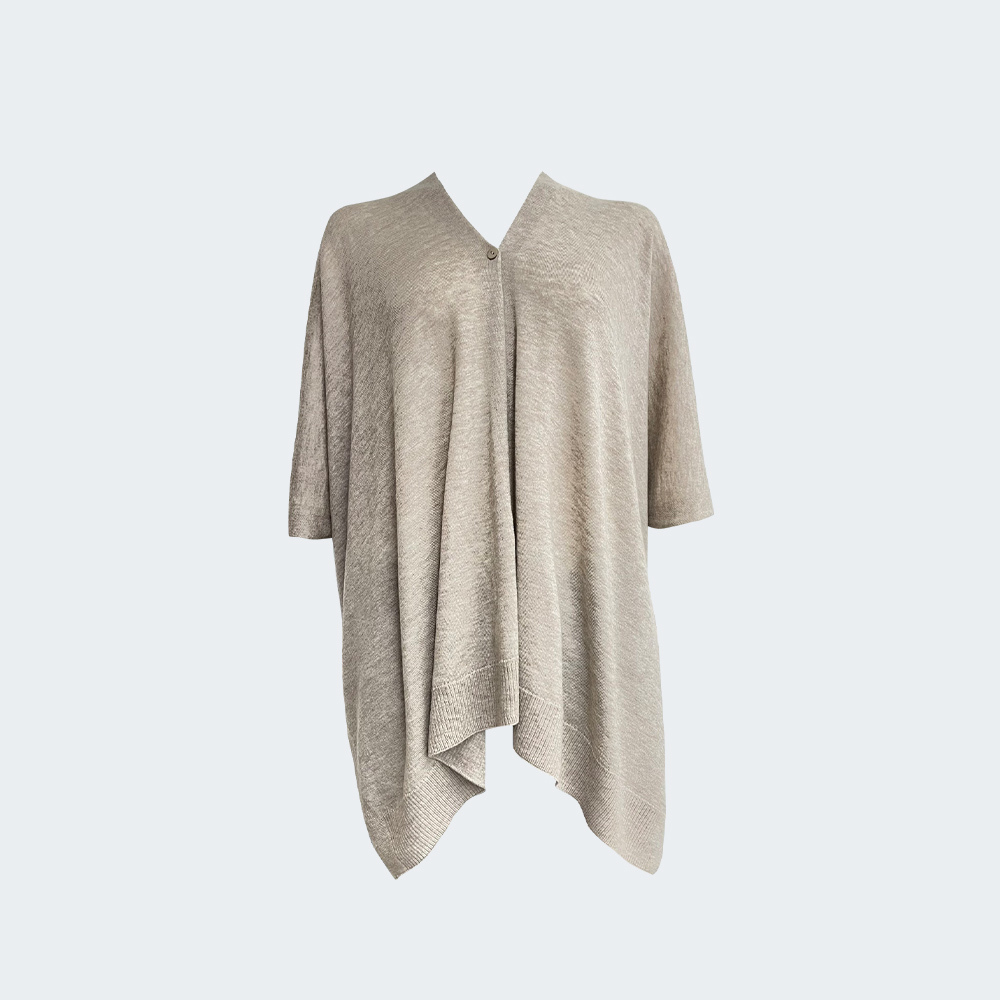 垂墜針織披肩上衣