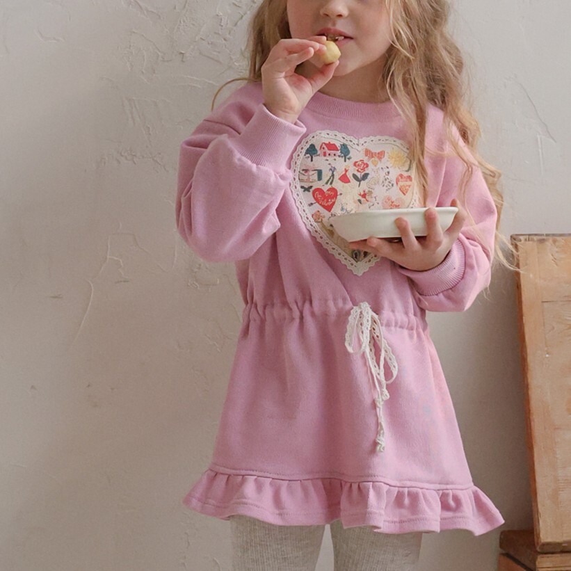 90-140 玫瑰愛心洋裝 2色