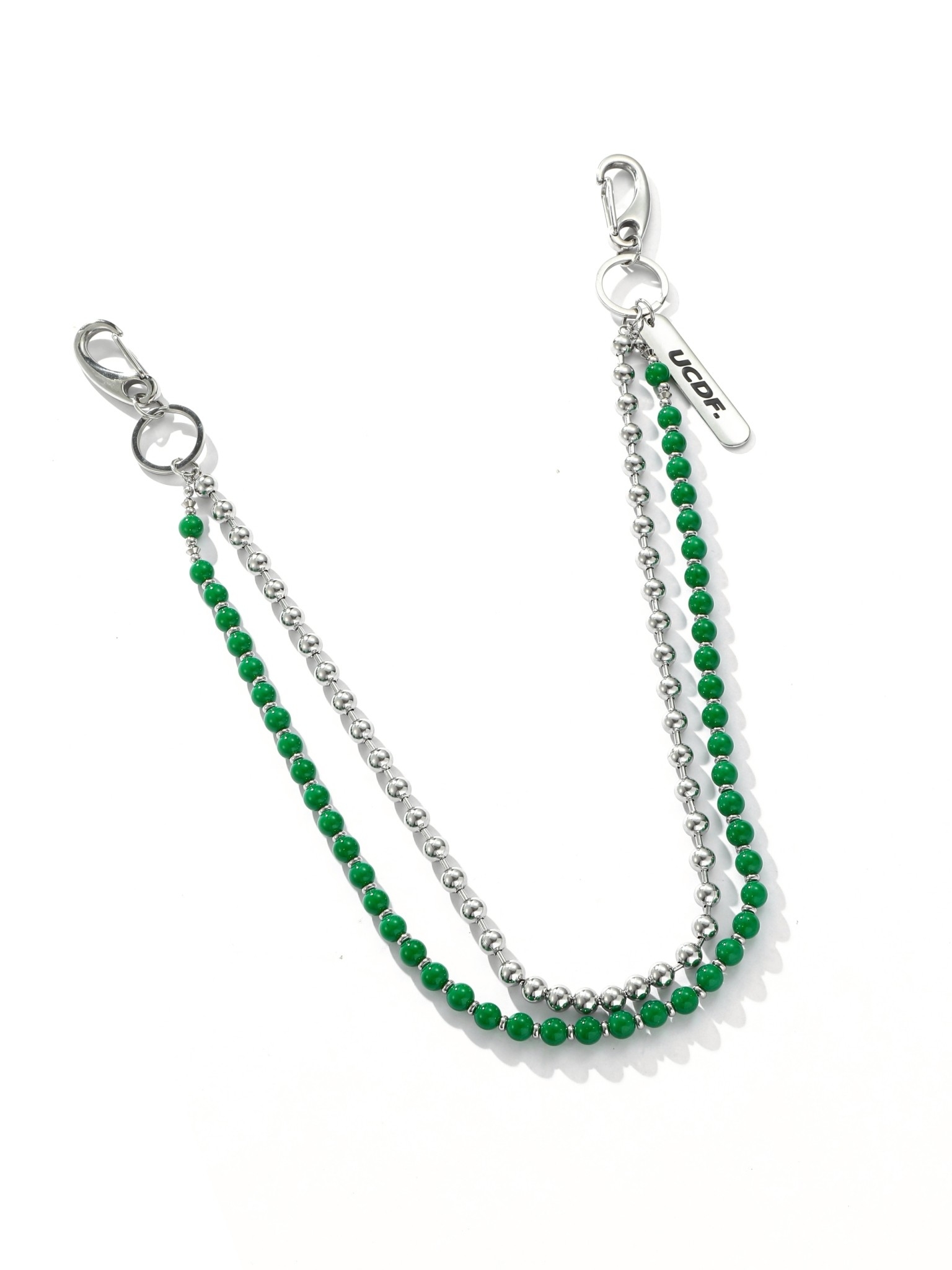 UCDF 雙層 綠色 拼接 褲鏈 UCC002