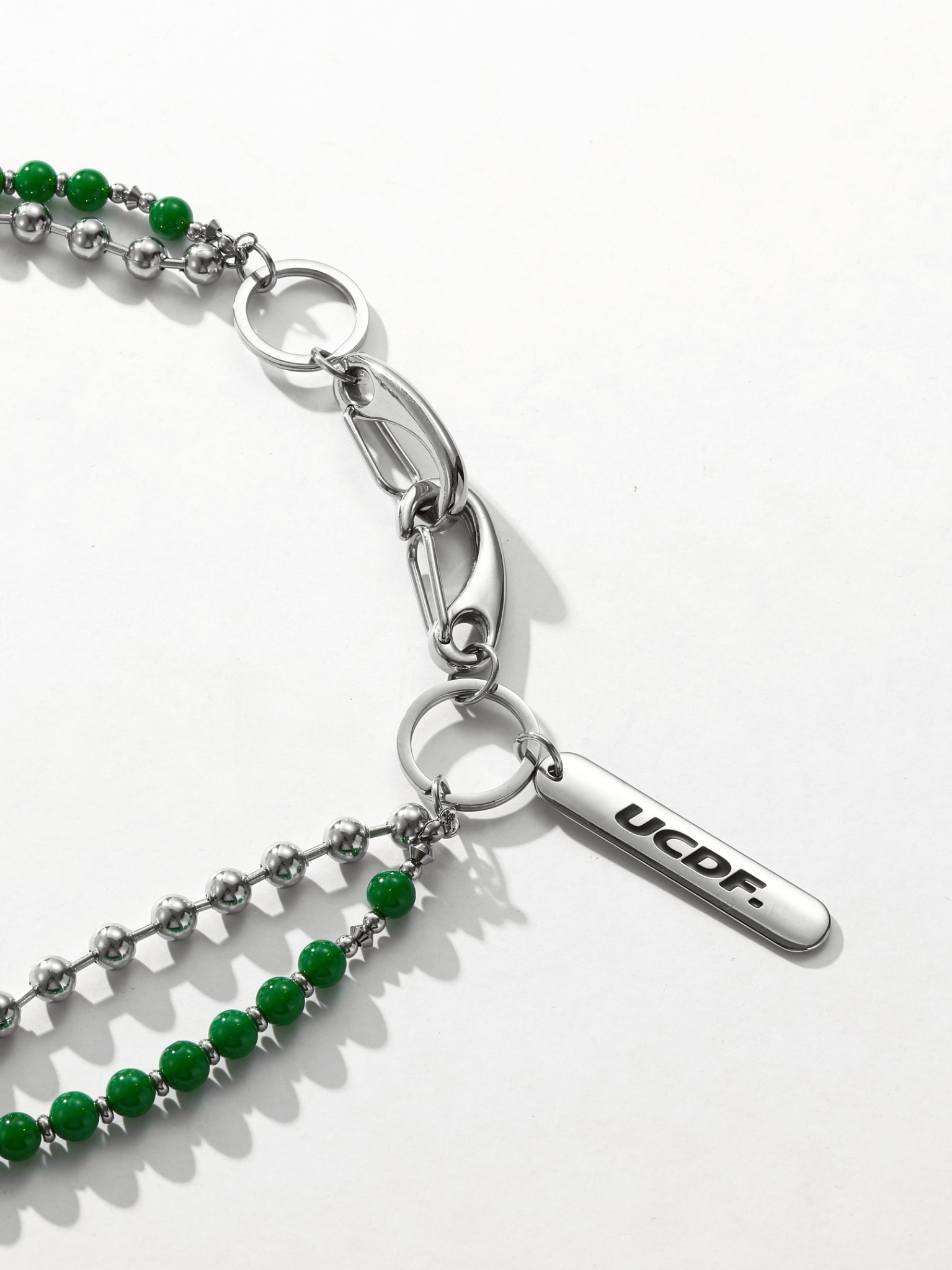 UCDF 雙層 綠色 拼接 褲鏈 UCC002