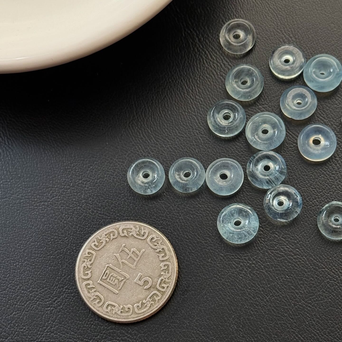 [原石] 海藍寶 迷你平安扣