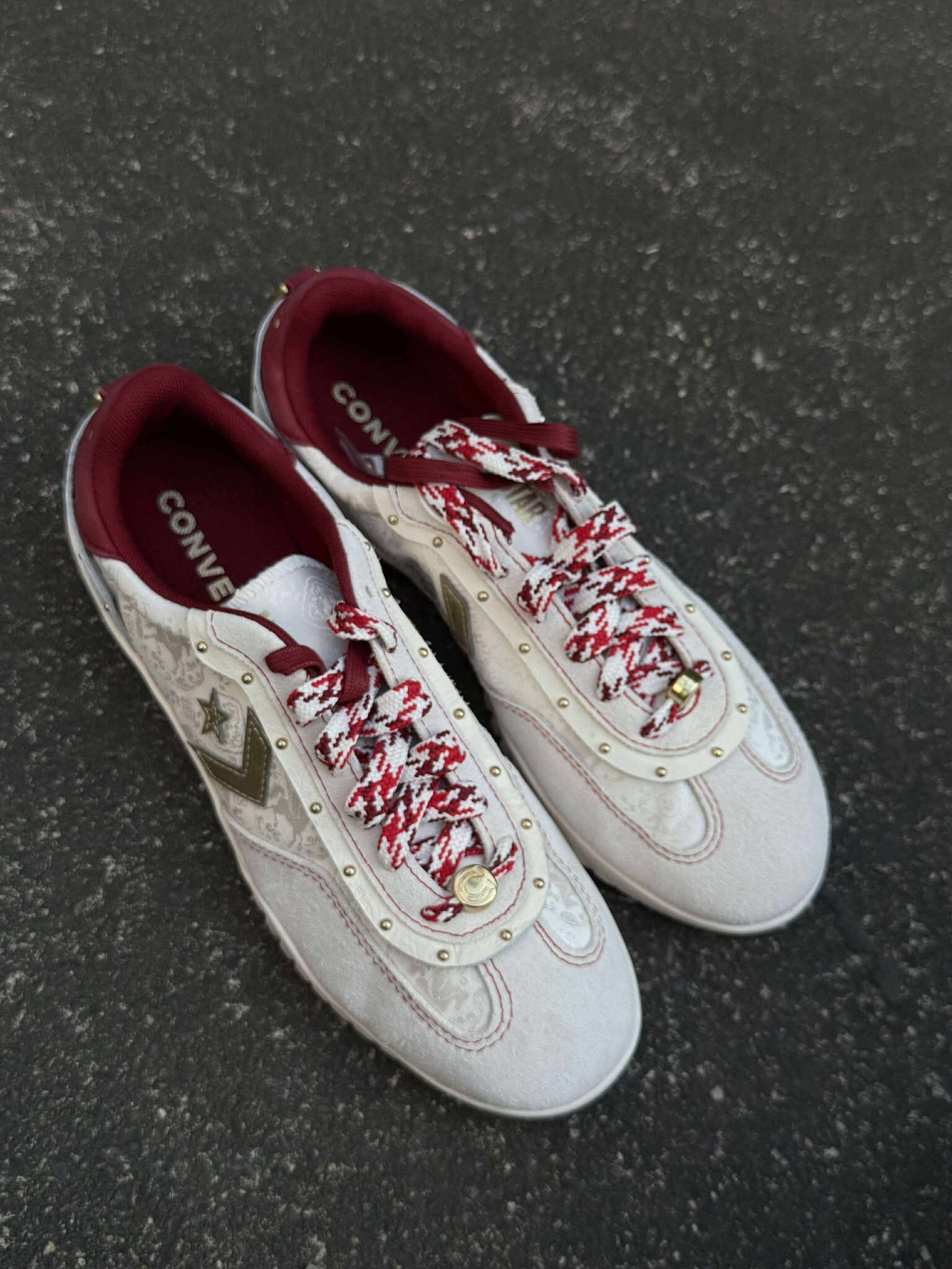 Converse Run Star Trainer Ox 馬年限定 白紅金色 休閒鞋 女鞋 A19073C