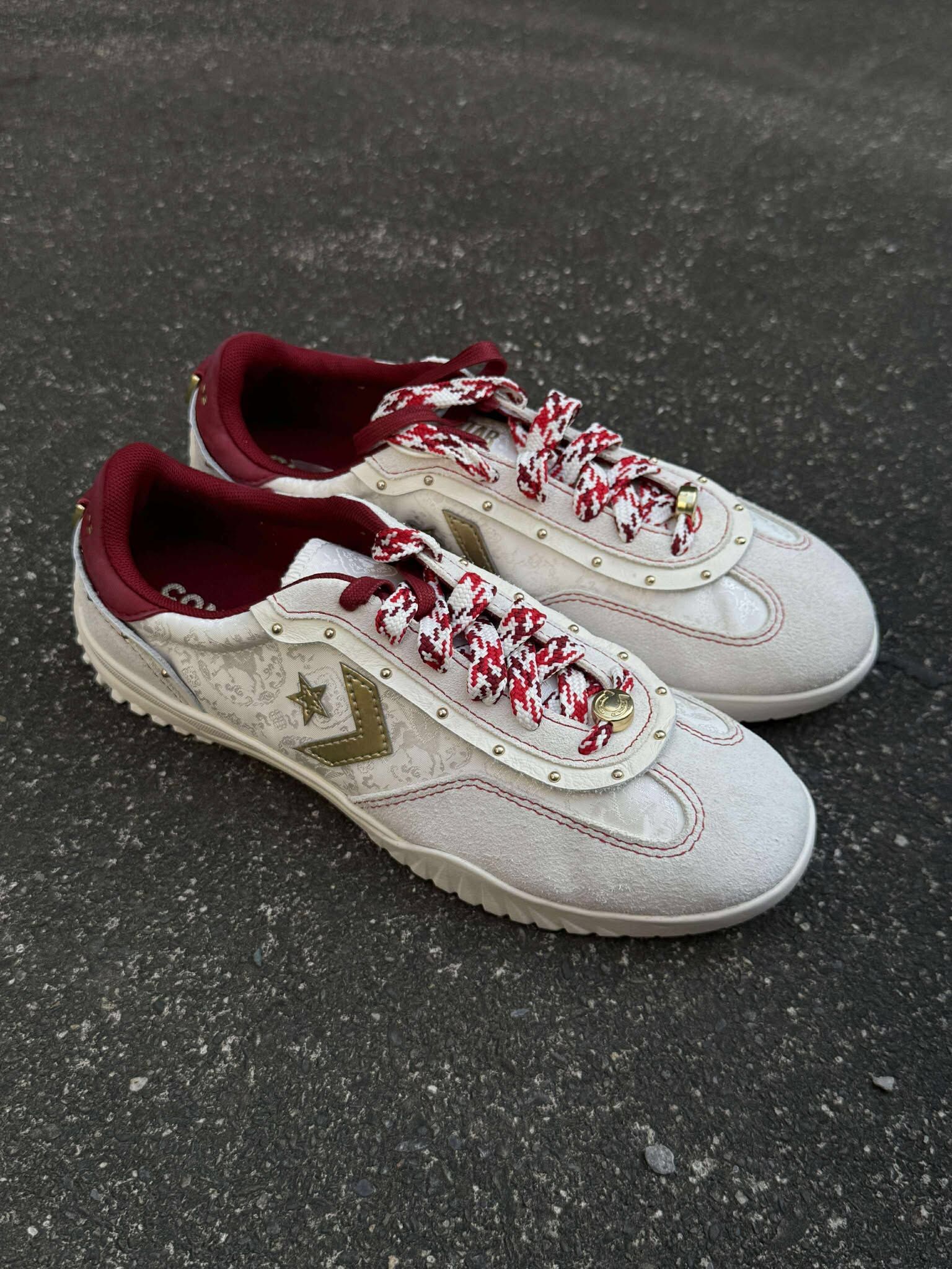 Converse Run Star Trainer Ox 馬年限定 白紅金色 休閒鞋 女鞋 A19073C