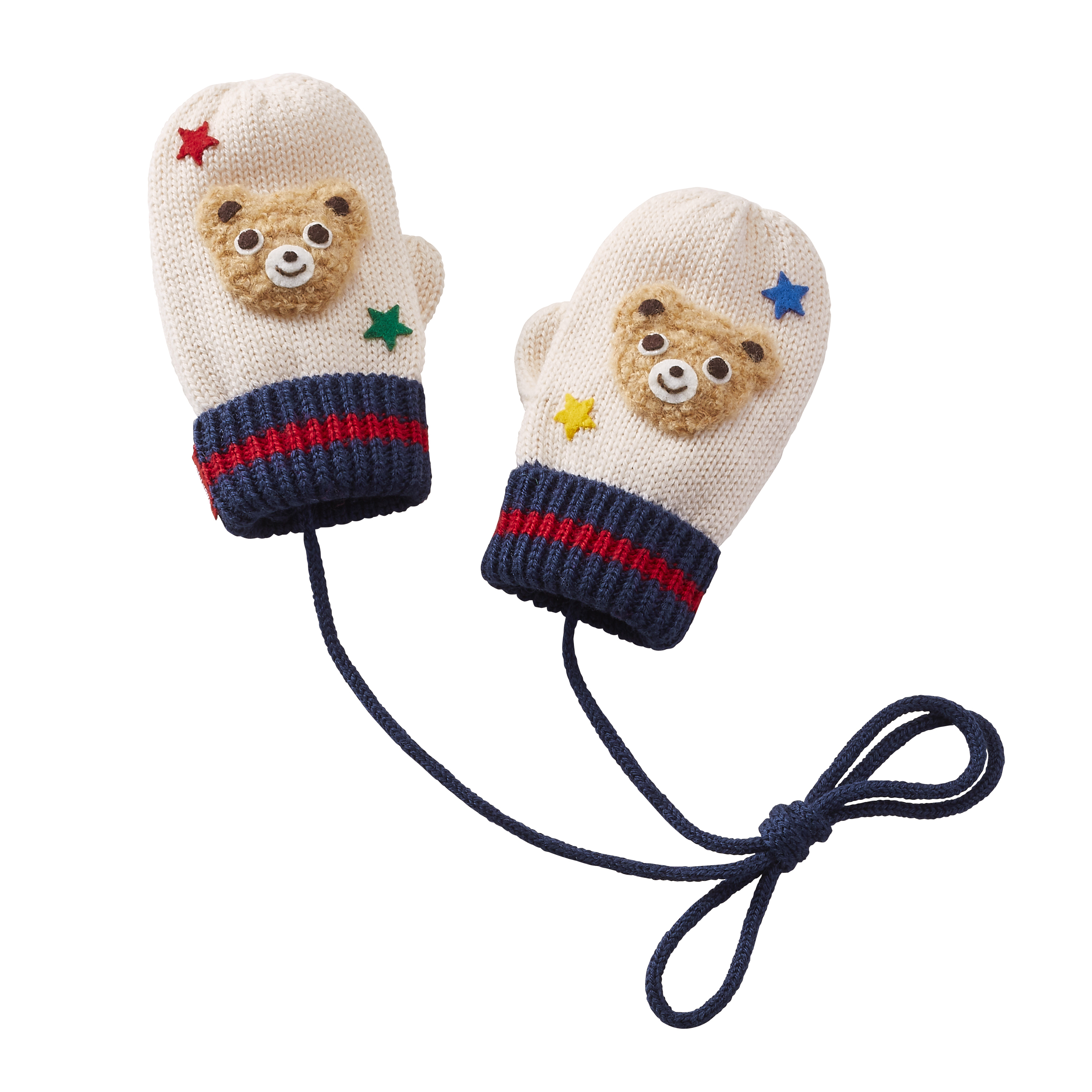 普吉熊針織手套-海軍藍