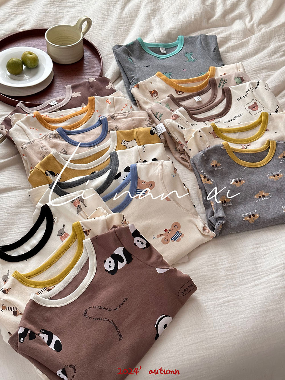 【H0235】可愛印花棉質居家睡衣套裝(90-130)