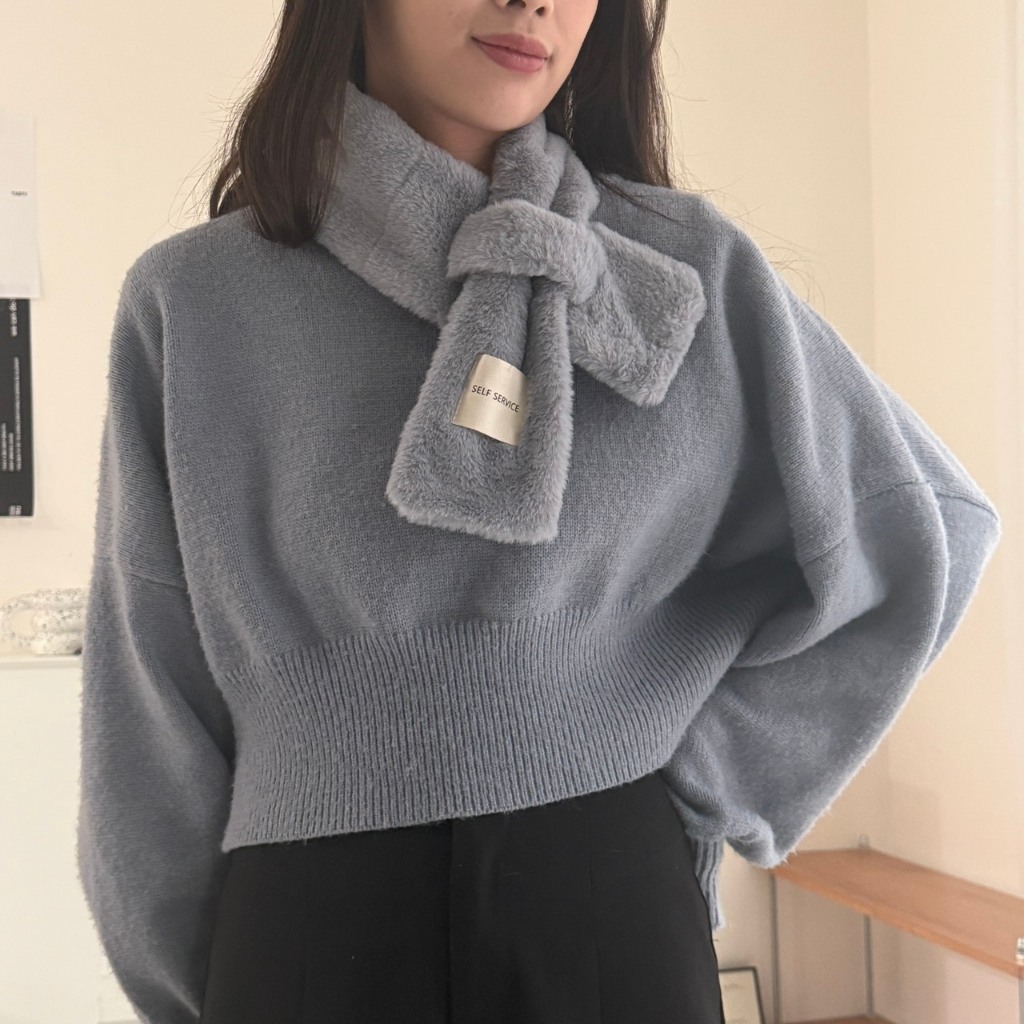 秋冬毛絨暖暖圍巾 毛絨圍巾 保暖 防寒 圍脖 純色圍巾