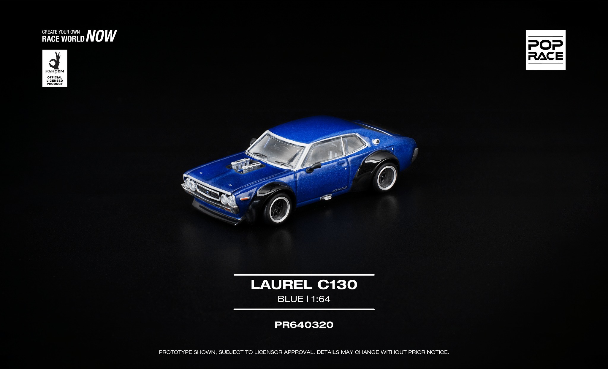 預訂:1/64 POP RACE  Laurel C130 Blue (PR640320 )