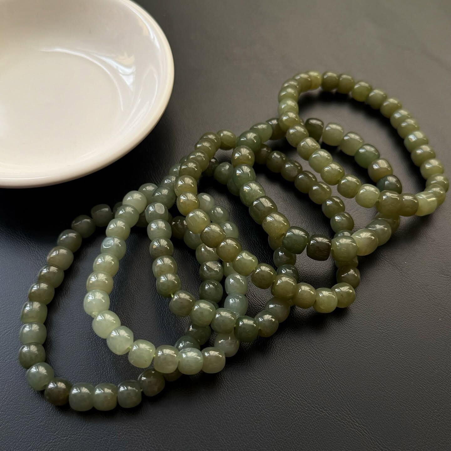 [原石] 和田玉 水晶手串