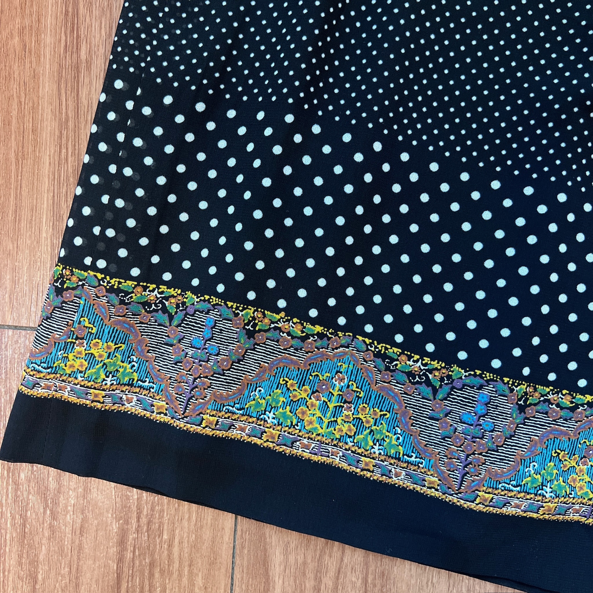 黑色波點雪紡半身裙