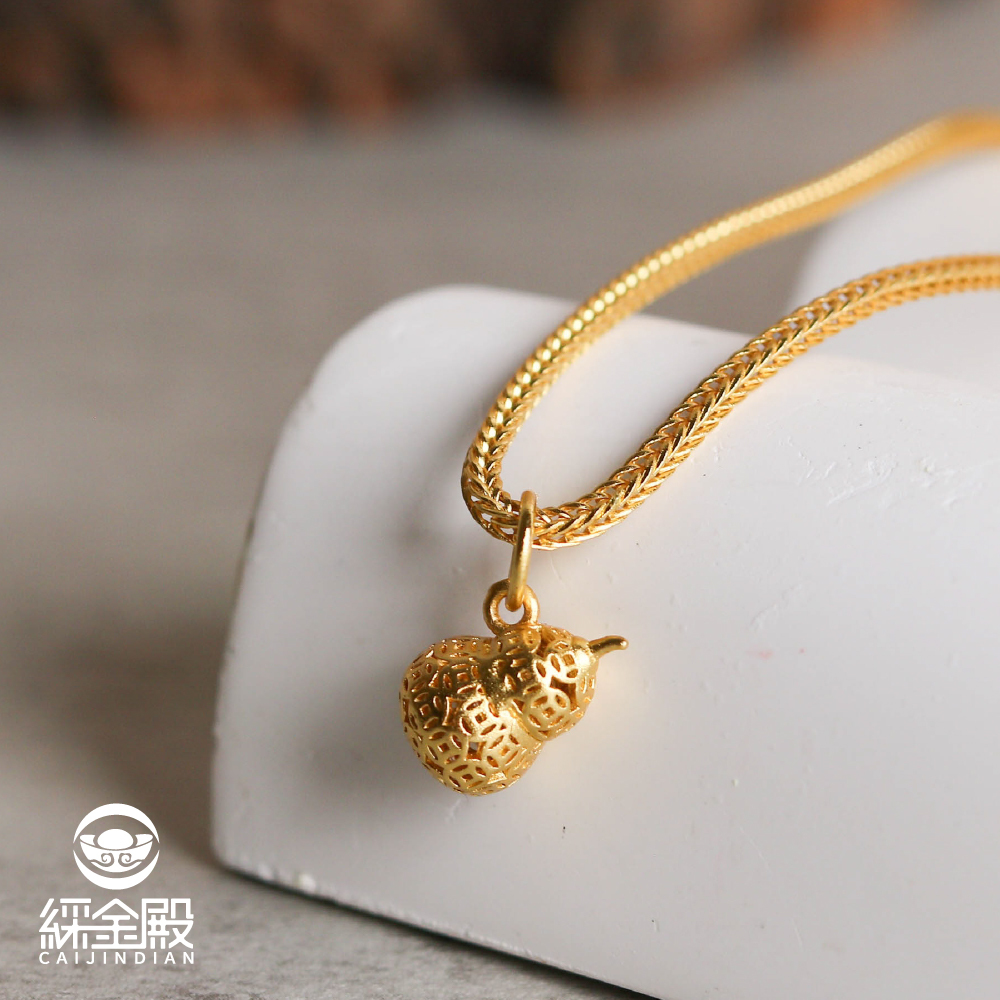 福祿呈祥轉運項鍊｜葫蘆｜平安健康｜求財聚富｜吉祥如意【綵金殿】