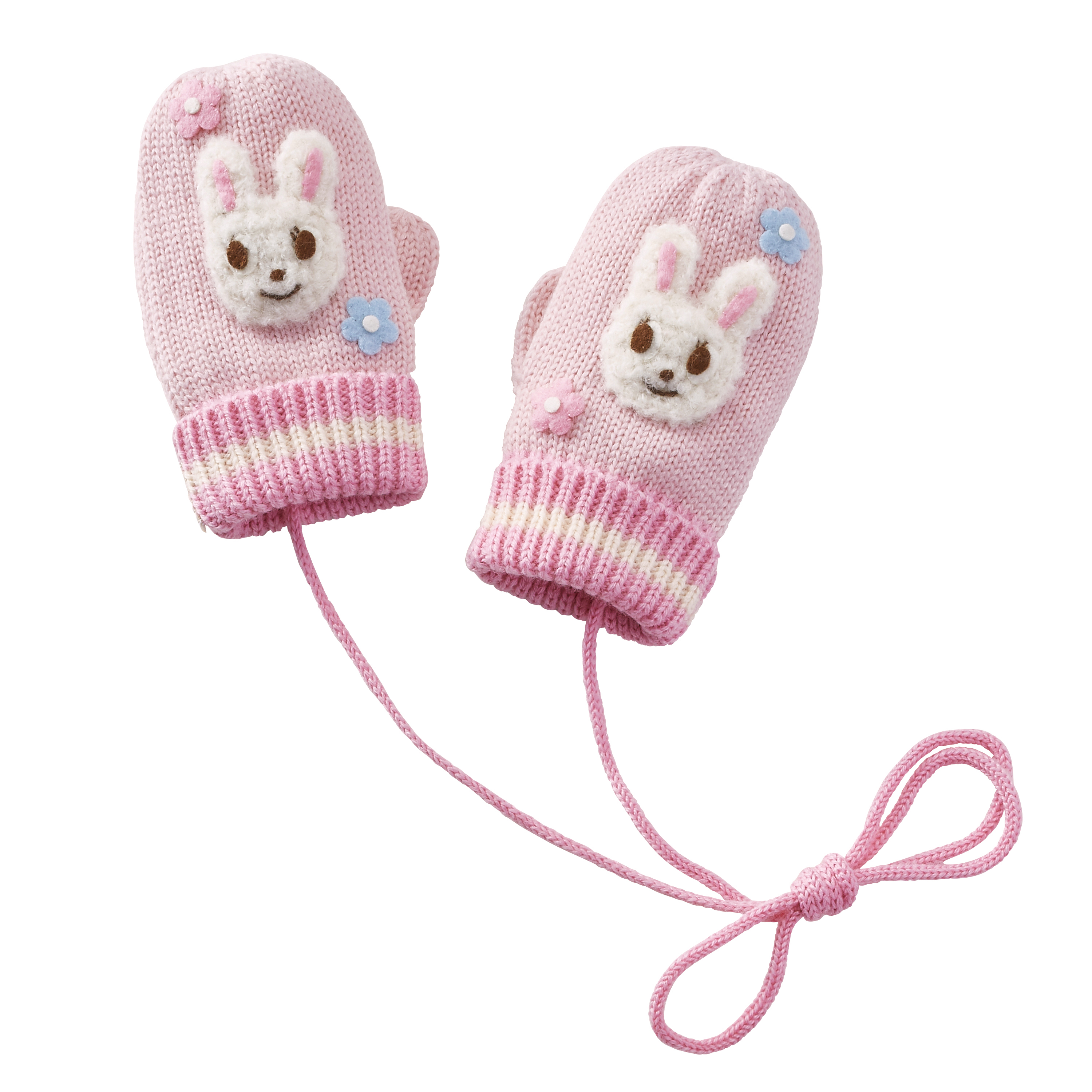 舞颯兔針織手套-粉色