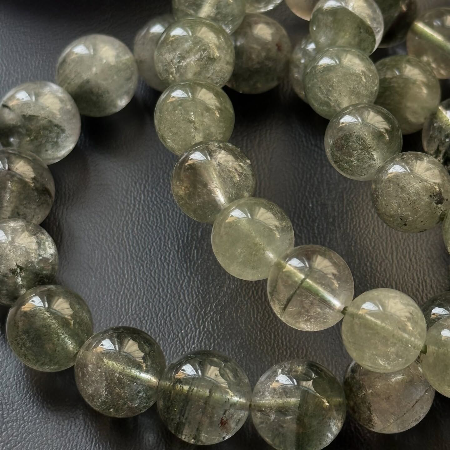 [原石] 綠幽靈水晶 水晶手串