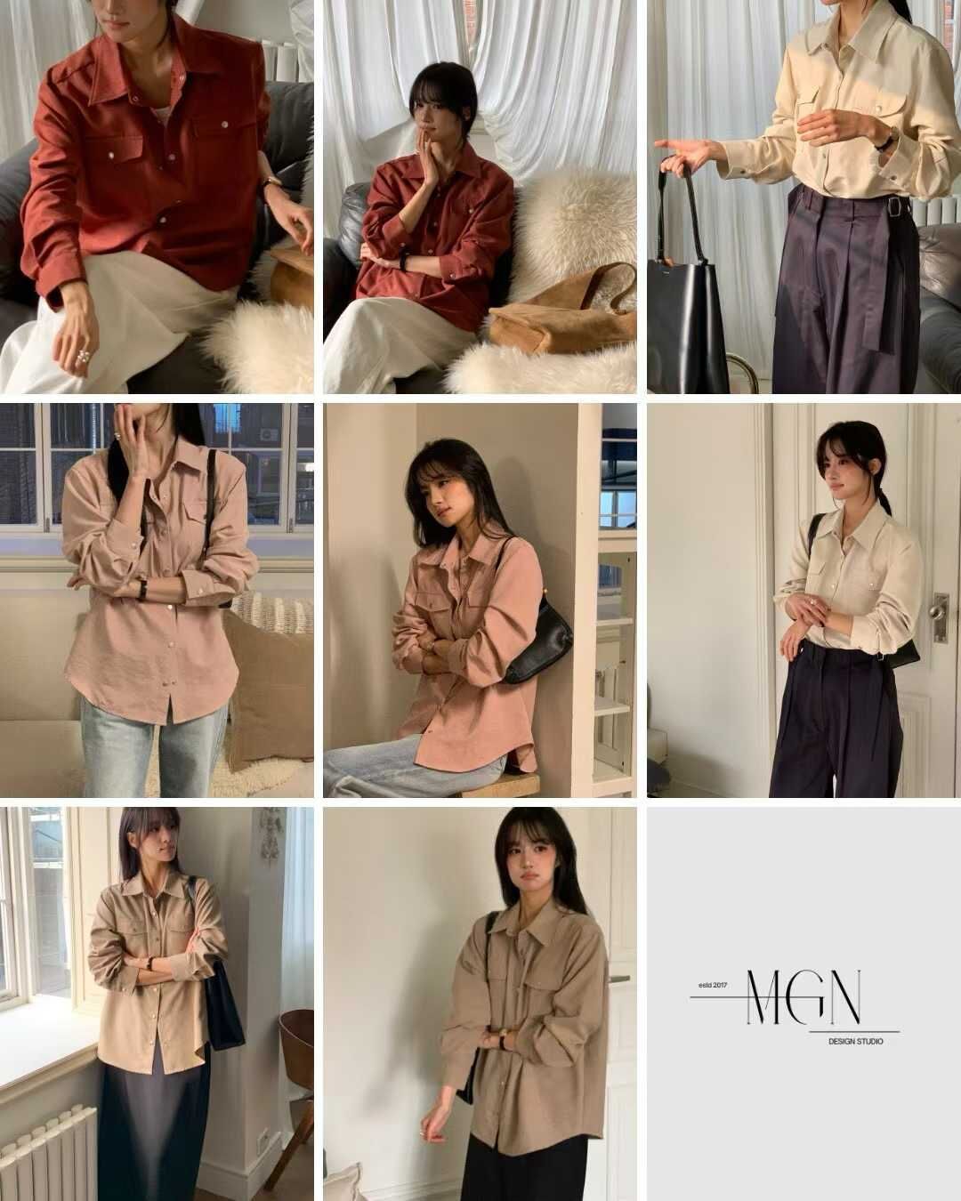 MN5420 文青口袋襯衫 *特價* (優惠碼同充值購物金不適用)