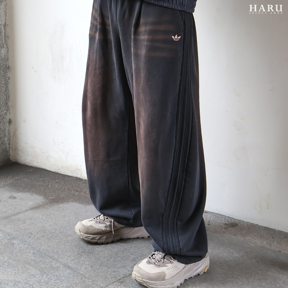 ADIDAS CURVED KNIFE 復古水洗彎刀棉褲 仿舊 牛仔感 寬鬆 闊腿 舒適柔軟 三葉草 運動長褲 IA7518 IA7519