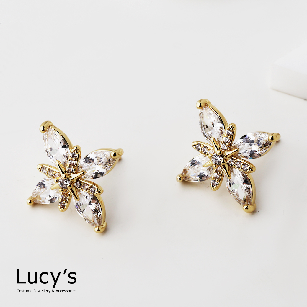 璀璨花 耳環 (二色) (123600/123601)