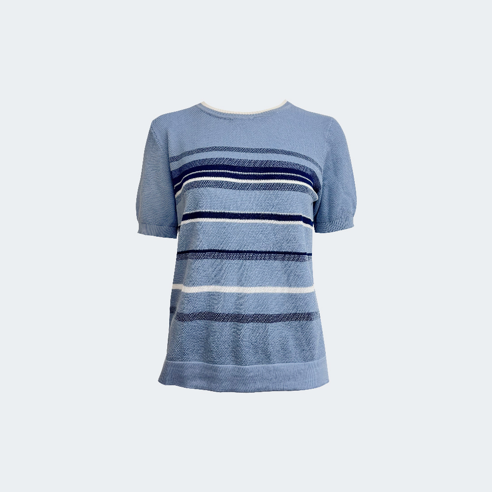 條紋匹馬棉針織上衣