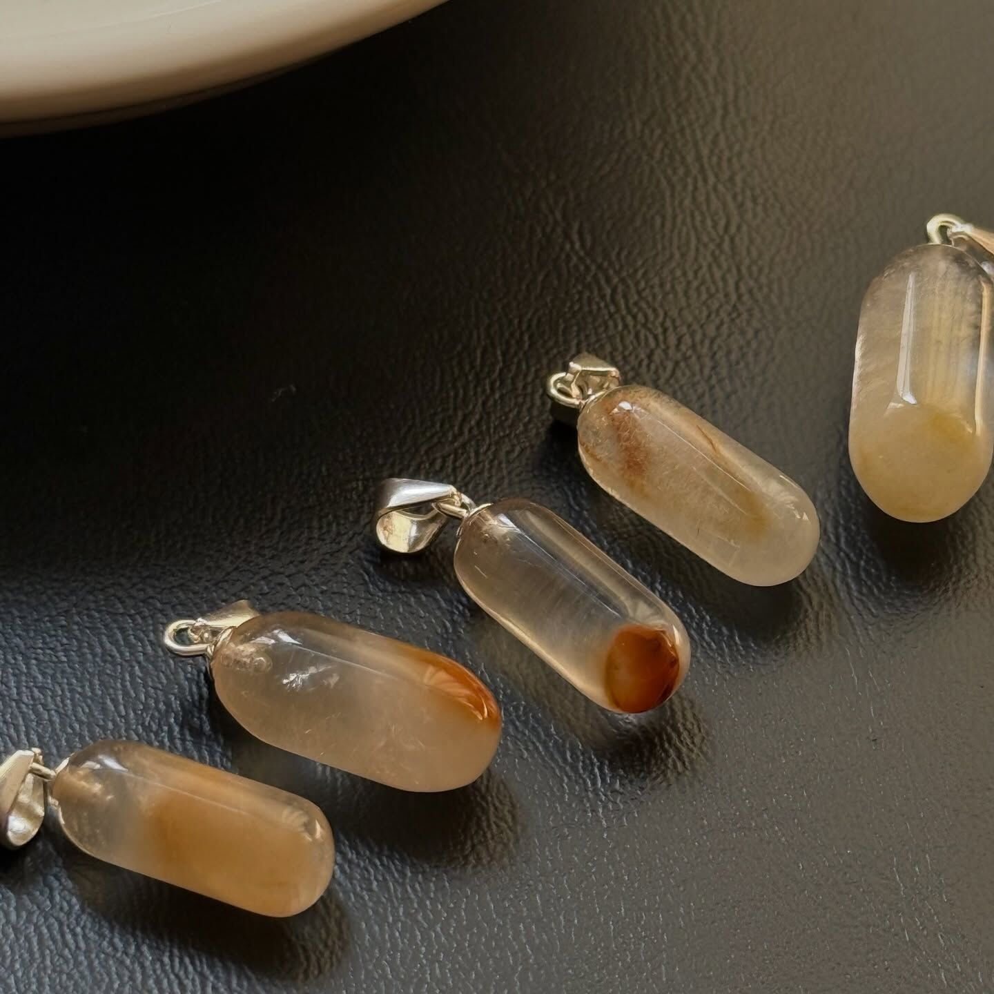 [原石] 紅兔毛水晶 925銀項鏈吊墜 水晶項鍊吊墜